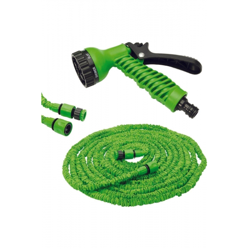 Magic Hose Sulama Tabancalı Uzayan Hortum 15 Metre Yeşil