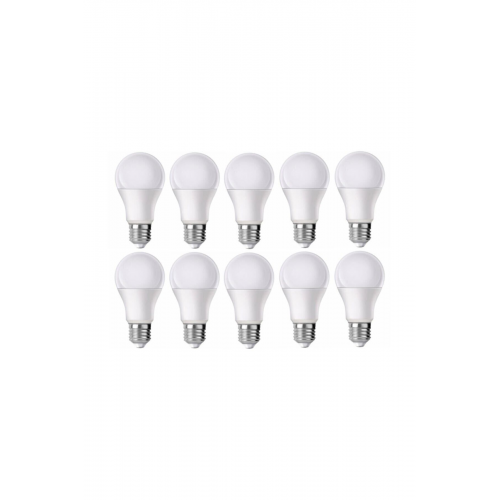 Led Ampul Beyaz Renk 9 Watt Tasarruflu 10 Lu Paket