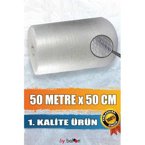 Balonlu Naylon 1 .sınıf Balonlu Poşet Patpat Havalı Naylon Pat Pat Ambalaj Pat Pat - 50cm X 50metre