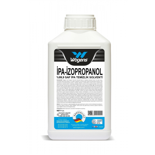 1 Lt Wogens %99.9 Saf Ipa Izo Propil Temizlik Solventi (İZOP...