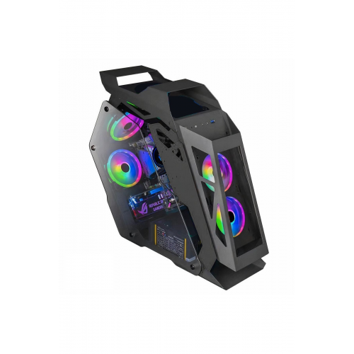 Darth Vader 4 Rgb Fanlı Şeffaf Temperli Cam Robotik Gaming Oyuncu Bilgisayar Kasası