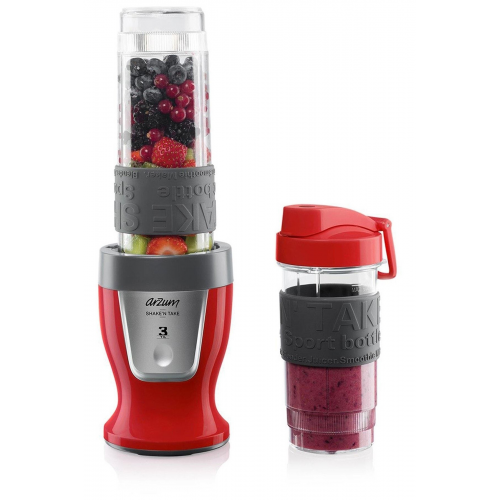 AR1032 Shake'n Take Kişisel Smoothie Blender, Kırmızı (300 W, 2 Adet Şişe)