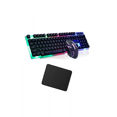 Kablolu Gaming oyuncu Klavye Mouse Mousepad Set Mouse Pad Gamer Işıklı