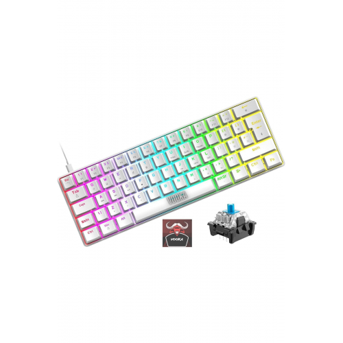 Trol Blue Switch Mini Rgb Oyun Klavyesi Gaming Mekanik 62 Tu...