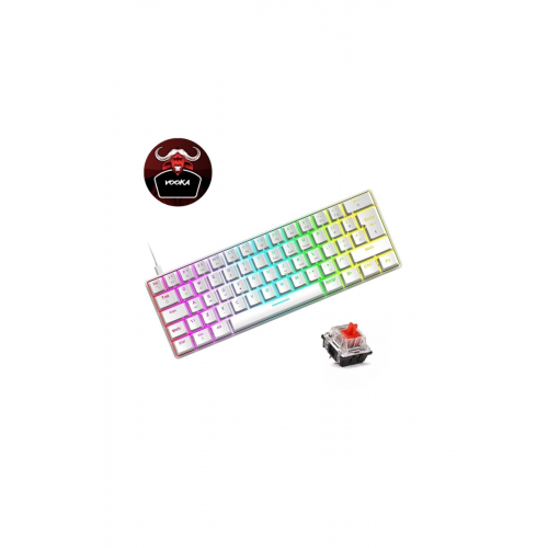 Trol Red Switch Mini Rgb Oyun Klavyesi Gaming Mekanik 62 Tuş...