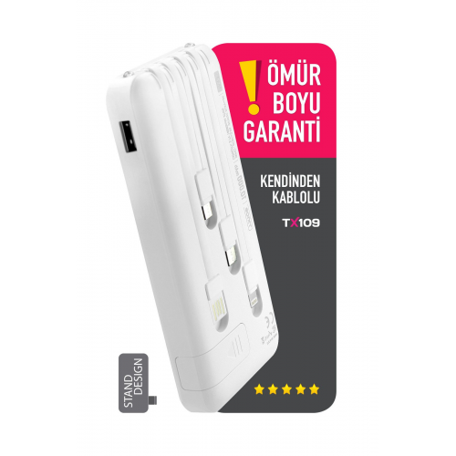 10.000 Mah Kablolu Dijital Göstergeli 10.000 Mah Garantili D...