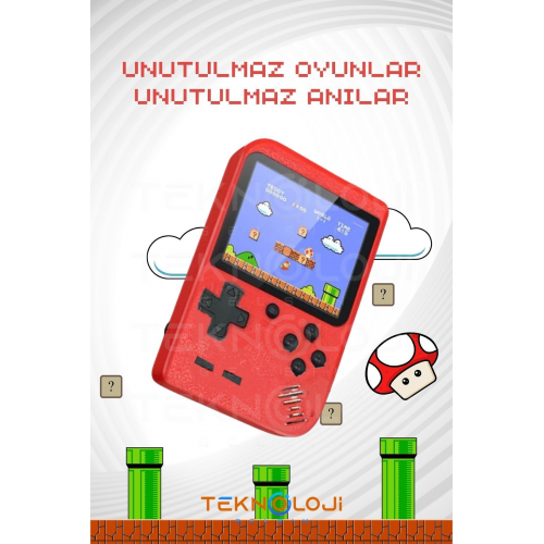 400 Oyunlu Mini Atari Gameboy Oyun Konsolu Gamebox Kollu Ata...