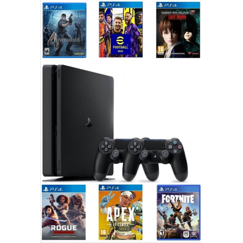 Playstation 4 Slim Kasa 500 Gb+yenilenmiş+2. Ps4 Kol + 15 Dijital Oyun