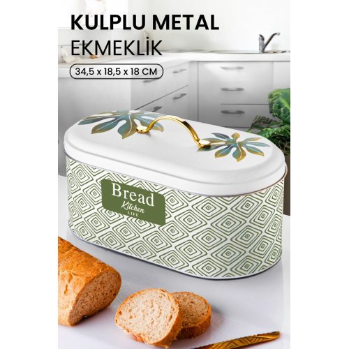 Özel Tasarım Güz Yaprak Metal Ekmeklik - Ekmeklik Kutusu