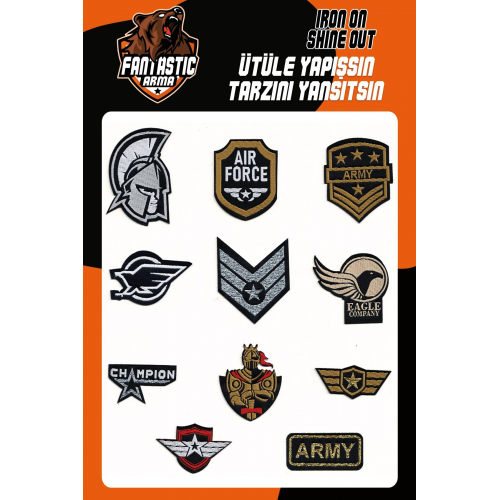 Ütü Ile Yapışan Dokuma Arma Seti Patch Yama Army, Asker, Rütbe Modeli