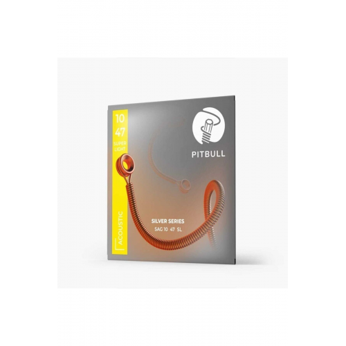 Pitbull Strings Silver Seri Akustik Gitar Takım Teli SAG 10-47 SL Süper Light 85/15 Bronz