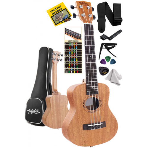 Sp-21m Set Maun Soprano Ukulele (SOFTCASE CAPO METOD NOTA STİCKER ASKI PENA)