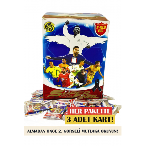 Süper Final Mekanik Adamlar En Son Sezon Futbolcu Kartları 150 Paket 3lü (450 Kart)