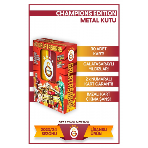 The Champions Edition: - Metal Kutu Lisanslı 30 Adet Futbolcu Kartları