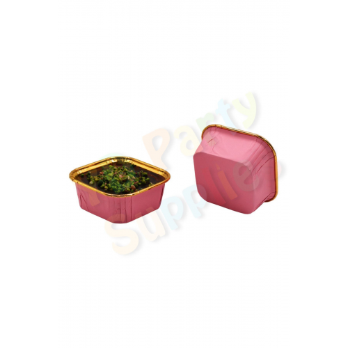 Pembe Gold Kare Muffin,Kek,Tatlı ve Aşure Kasesi 16 Adet 8.5x8.5 cm