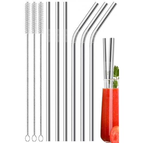 9 Parça Metal Pipet Seti Paslanmaz Çelik Pipet Ve Çubuk Pipe...