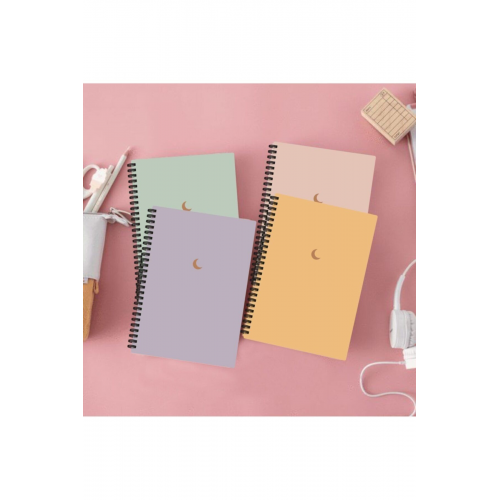 4'lü Defter Set 10 X 13,5 Cm Çizgisiz Defter Karton Kapak Sp...