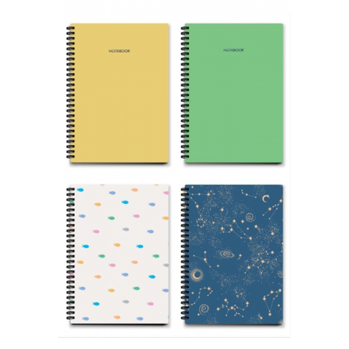 4'lü Defter Set 13,5x19,5 Cm 64 Yaprak Çizgili Karton Kapak ...