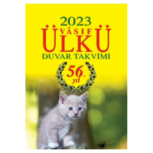 Ülkü Vasıf Duvar Takvimi 2023 Yeni (ARKA KARTONLU)