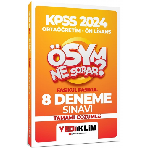 2024 KPSS ÖSYM Ne Sorar Ortaöğretim Önlisans Fasikül Fasikül...