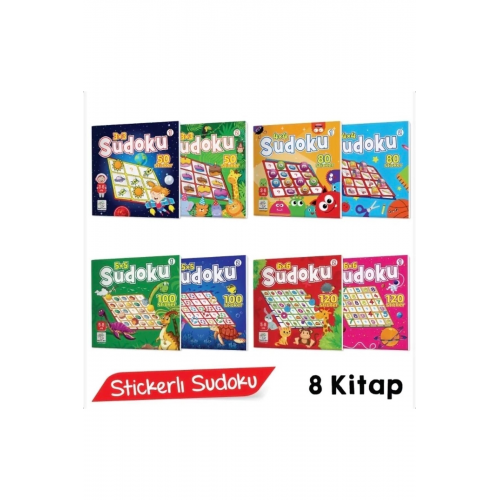 Stickerlı Sudoku Seti (8 KİTAP, 700 ADET STİCKER)