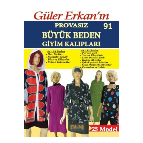 Güler Erkan Provasız Büyük Beden Giyim Kalıpları No:91