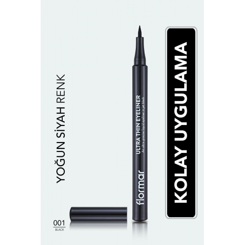 Ultra Ince Uçlu Eyeliner (SİYAH) - Ultra Thin Eyeliner - 001...