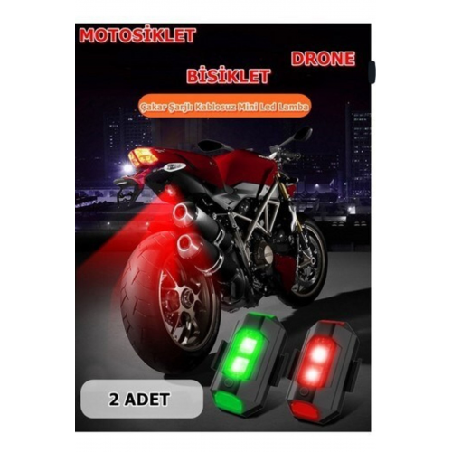 Rgb Motosiklet Drone Bisiklet Otomotiv Şarjlı Kablosuz Mini Led - 7 Farklı Renk