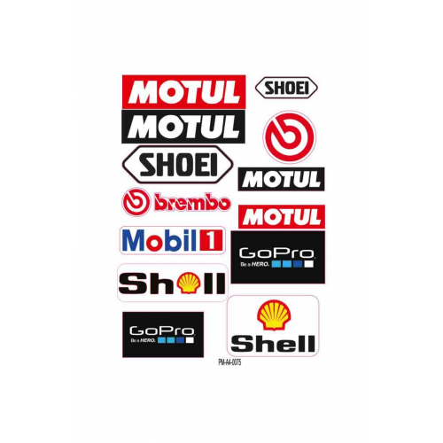 MOTOSİKLET OTO BİSİKLET SPONSOR SHEEL MOTUL  EKİPMAN KASK STİCKER SETİ 1