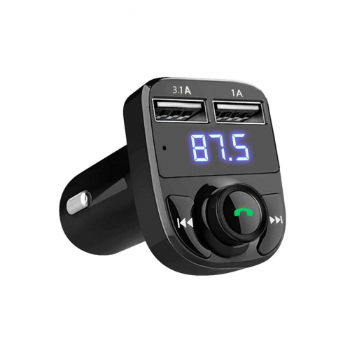 Tüm Araçlara Uyumlu Çakmaklık Şarj Cihazı Fm Transmitter Bluetooth Araç Kiti Araba Müzik Mp3 Çalar