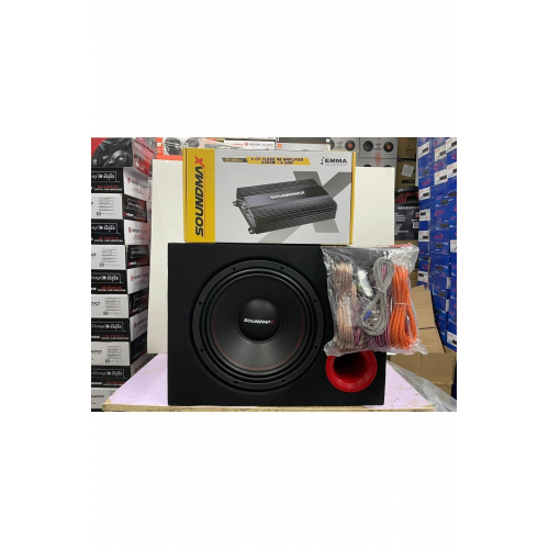 SX-RT12 1500WAT 30 CM SUBWOOFER BAS KABİNLİ SX-2850.4 3000W 4KANAL AMFİ KABLO TK.