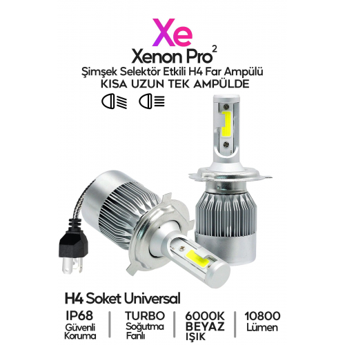 2023 Yeni Model - Zenon H4 Led Araba Far Ampül Xenon Led Uzu...