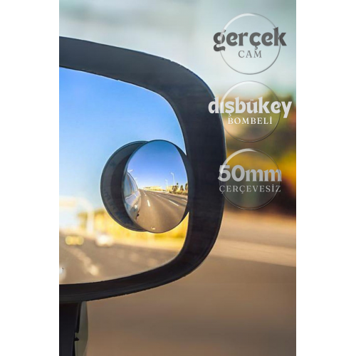 Gerçek Cam Kör Nokta Aynası Park Aynası 360 Derece 3m Foam Yapıştırıcılı Hareketli 2 Adet