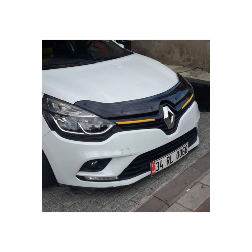 Renault Clio 4 Uyumlu Kaput Rüzgarlığı Parlak Siyah 2012-